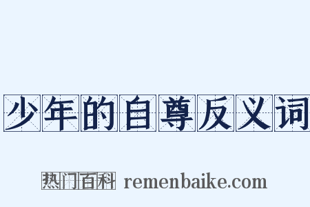 少年的自尊反义词是什么意思的图片